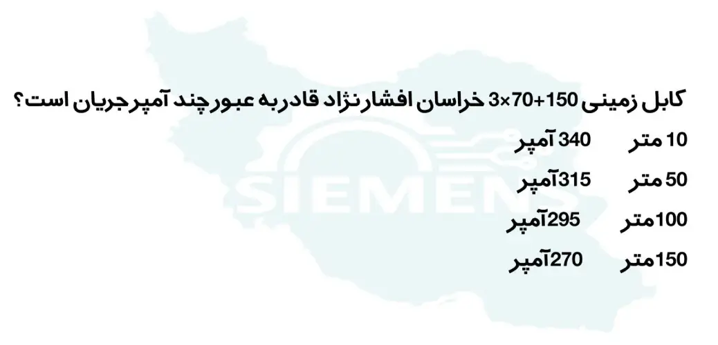 کابل زمینی 70+150×3 خراسان افشار نژاد