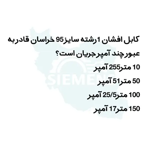 کابل زمینی 95*1 خراسان افشار نژاد