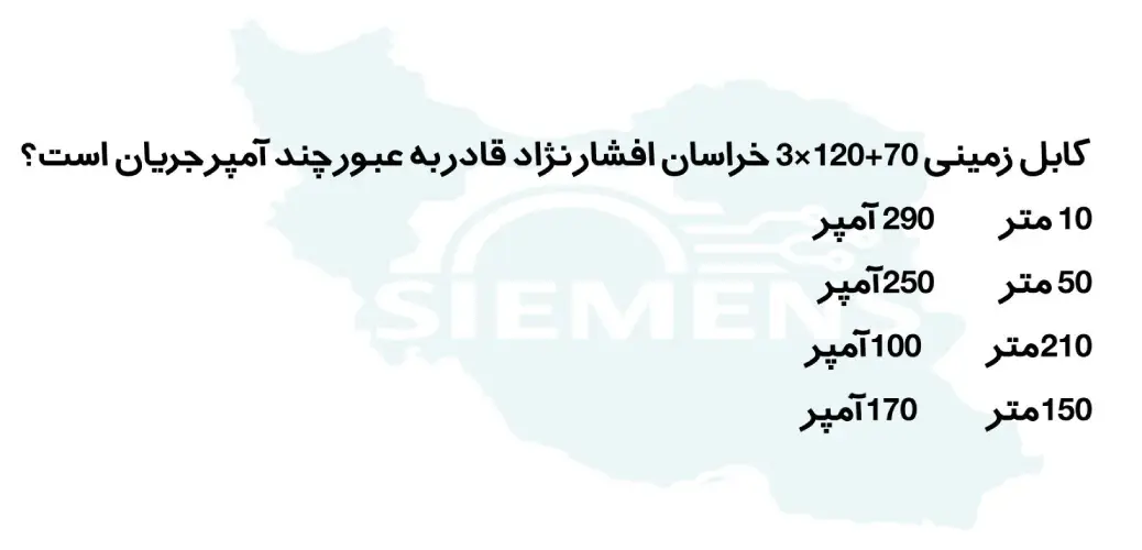 کابل زمینی 70+120*3 خراسان افشار نژاد