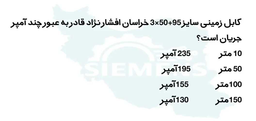 کابل زمینی 50+95*3 خراسان افشار نژاد
