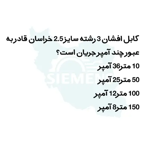 کابل زمینی2.5*3 خراسان افشار نژاد