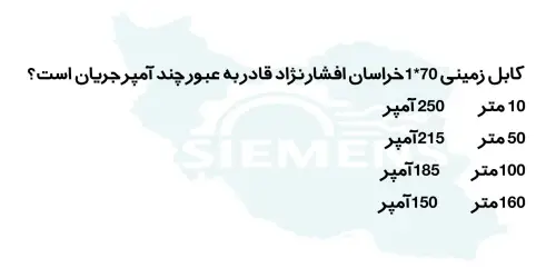 کابل زمینی 70*1 خراسان افشار نژاد