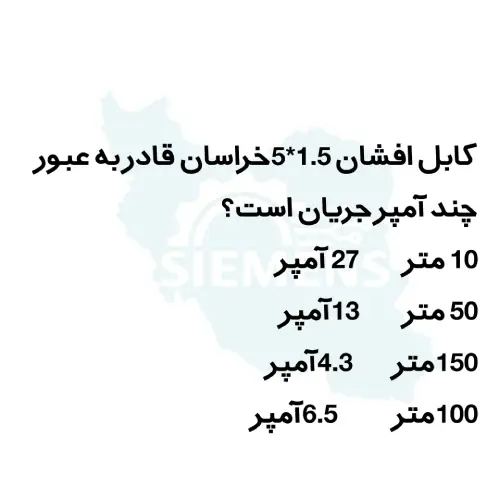 کابل زمینی1.5*5 خراسان افشار نژاد